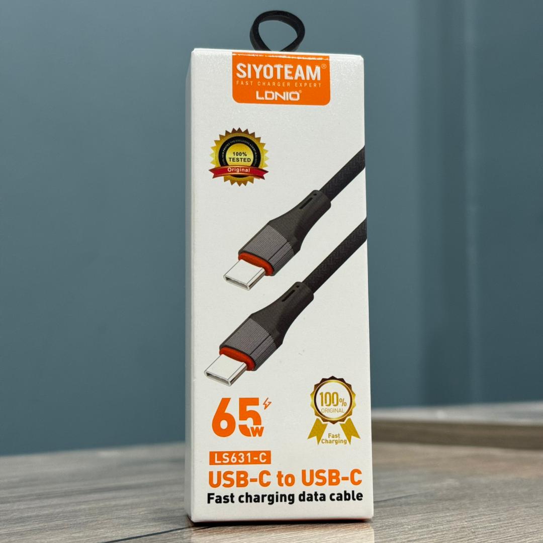 CABLE LS631-C LDNIO SIYOTEAM TYPE C TO TYPE C 65W